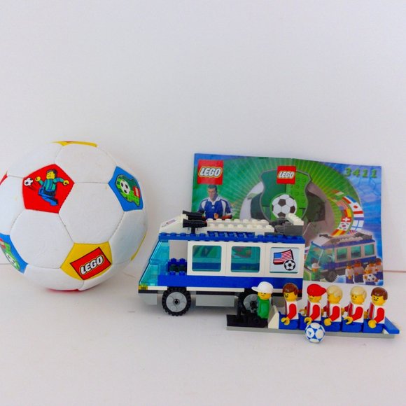 Lego Other - LEGO Soccer Team Transport Bus 3411 with Lego Ball